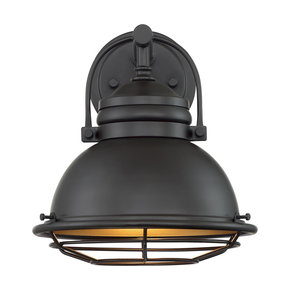 Upton - 1 Light Small Outdoor Wall Sconce with Dark Bronze - Gold Finish