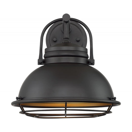 Upton - 1 Light Large Outdoor Wall Sconce with Dark Bronze - Gold Finish