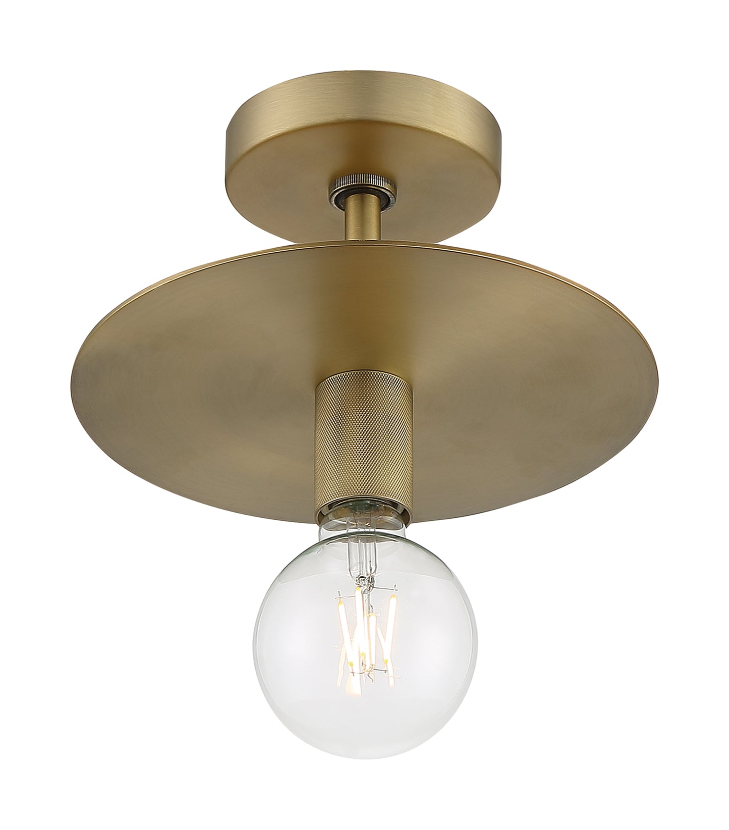 Bizet - 1 Light Semi-Flush with Vintage Brass Finish