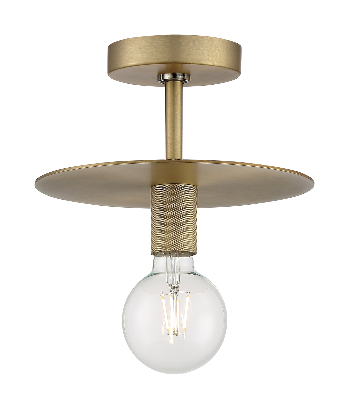 Bizet - 1 Light Semi-Flush with Vintage Brass Finish