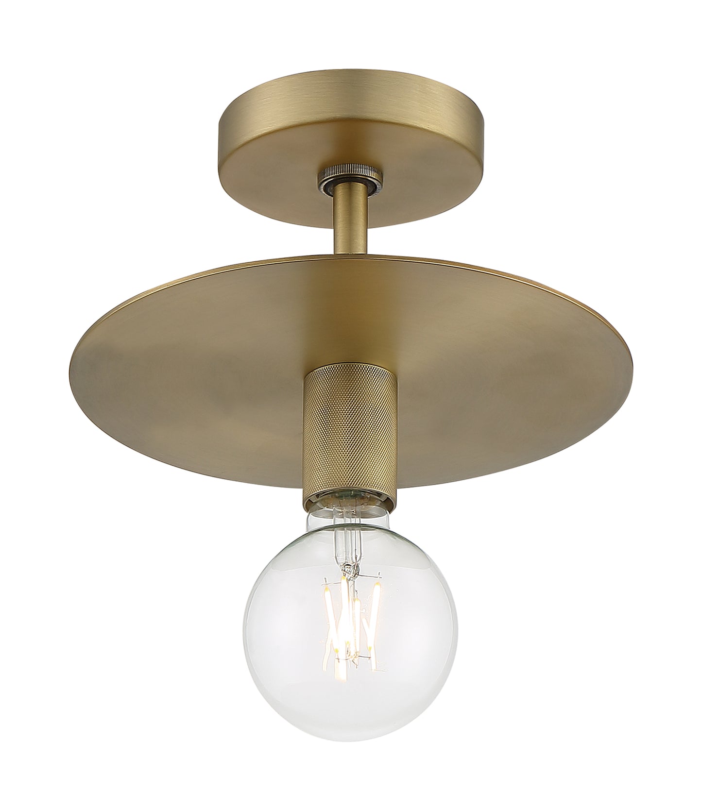 Bizet - 1 Light Semi-Flush with Vintage Brass Finish