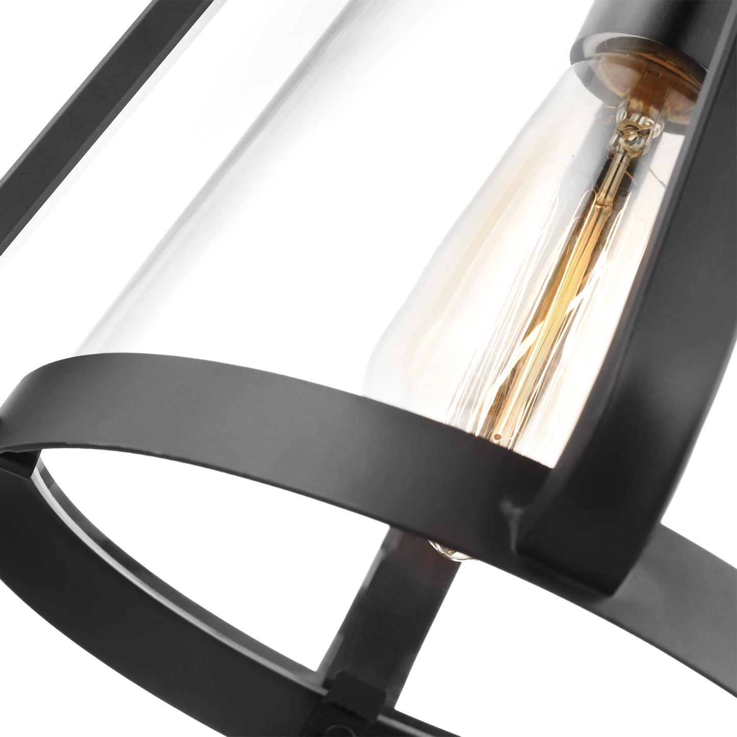 Everett - 1 Light 10" Pendant - Matte Black with Clear Glass