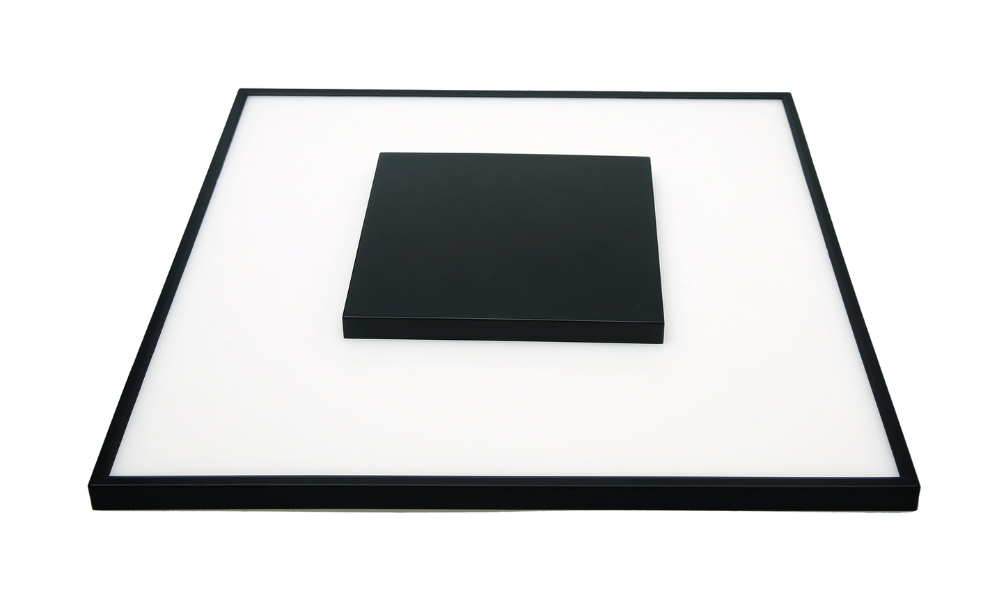 Blink Luxe - 13" Flush Mount 26W LED Fixture - Square Shape with Black Finish