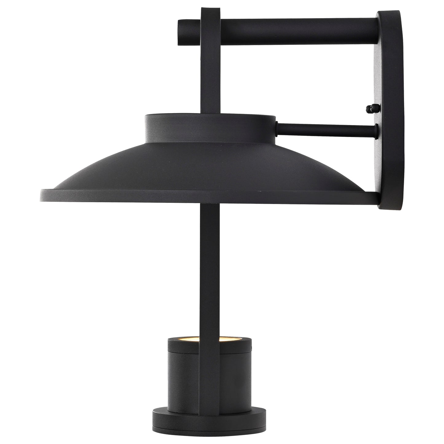 Harriman - Medium Wall Lantern - Matte Black with Aluminum Shade