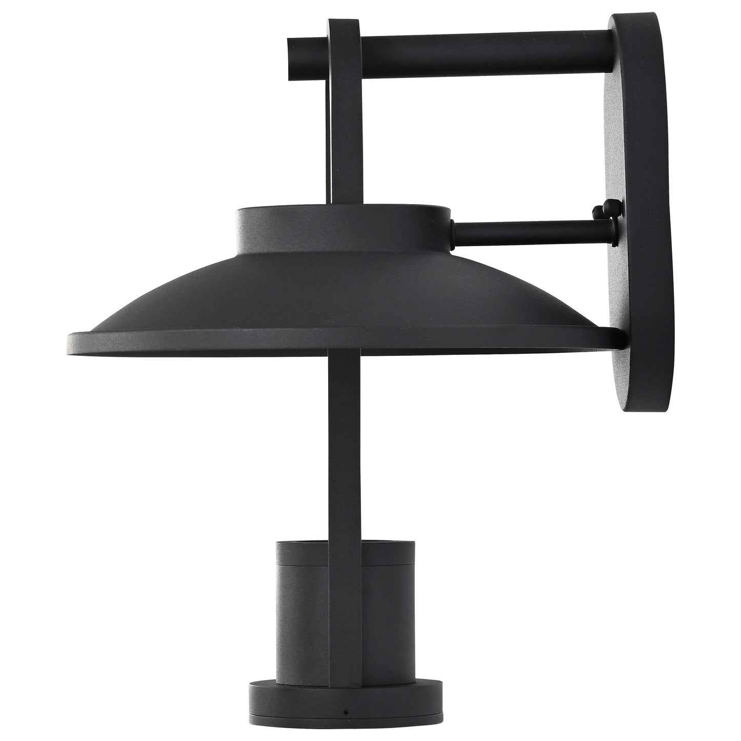 Harriman - Large Wall Lantern - Matte Black with Aluminum Shade