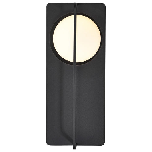 Portal - 6W LED Medium Wall Lantern with White Opal Glass - Matte Black Finish