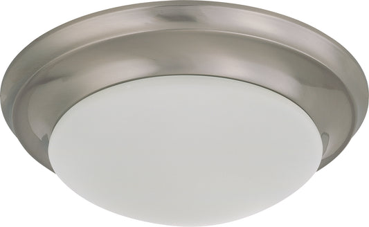 12'' LED Flush with Frosted Glass - Brushed Nickel Finish