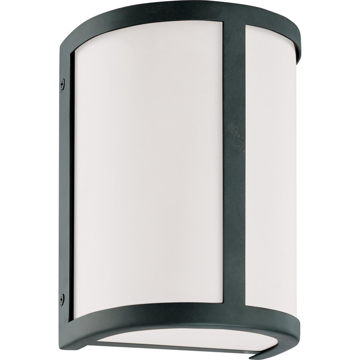 Odeon - 1 Light Wall Sconce with Satin White Glass and Aged Bronze Finish