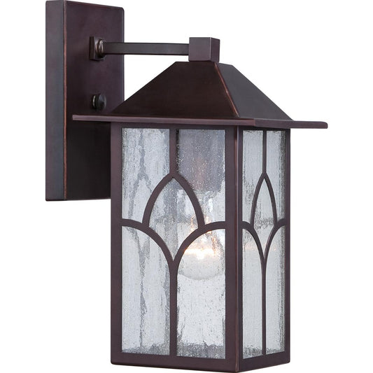 Stanton - 6'' Outdoor Wall Lantern with Clear Seed Glass - Claret Bronze Finish Finish