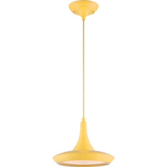 Fantom - LED Pendant with Rayon Cord - Yellow Finish